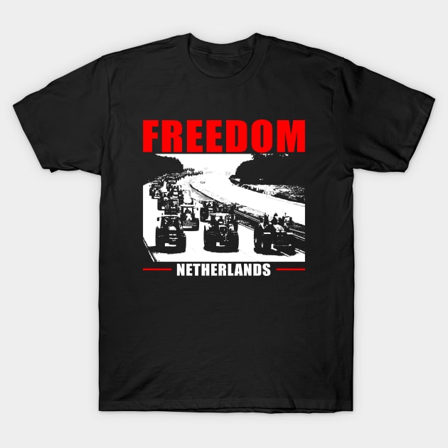 Farmer Freedom Netherlands: Tractor Convoy Support T-Shirt by Destination Christian Faith Designs